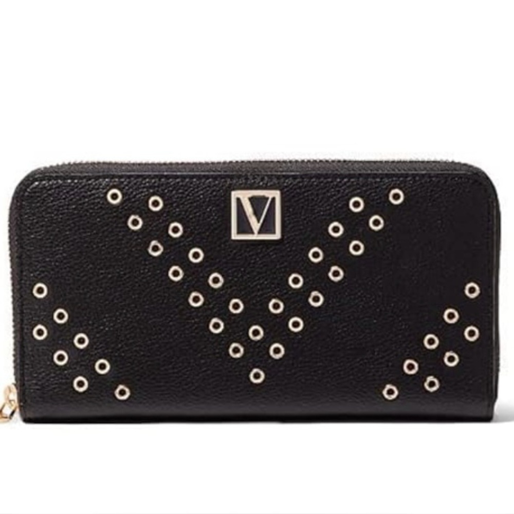 Sale🎉Victoria's Secret Black Grommet Wallet Large Bi-Fold Wallets